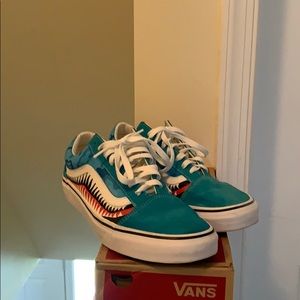 Custom Blue Bape Vans